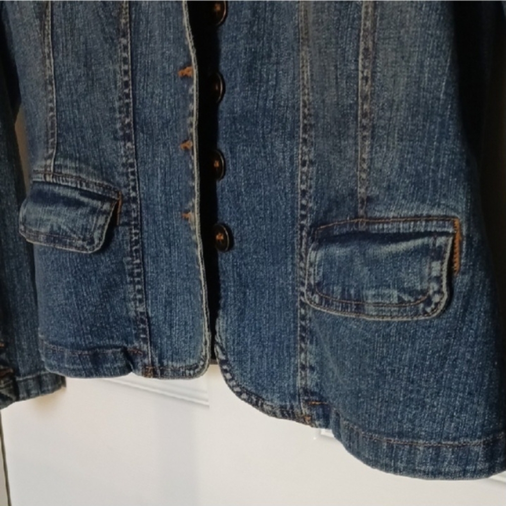 St. John's Bay Stretch Jean Jacket Size Medium - Picture 5 of 11